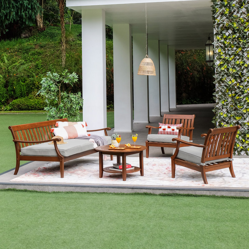 Three Posts™ Dowling 69.5'' Mahogany Outdoor Patio Daybed & Reviews